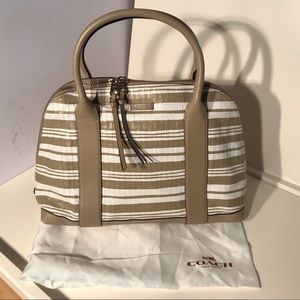 Coach Woven LeatherPreston Convertible Satchel Bag (Rare)